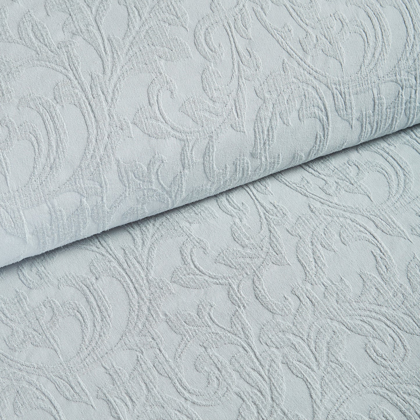 Cotton King Size Comforter Set, Sky Blue Vintage Farmhouse Pre Washed, Jacquard King Size Comforter 3 Pieces (1 Comforter, 2 Pillowshams)